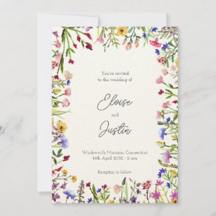 Wildflowers Spring Wedding Invitation
