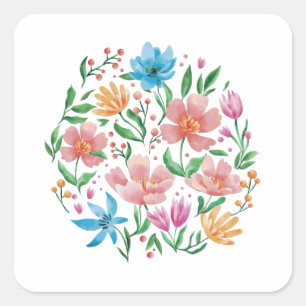 Wildflowers Square Sticker