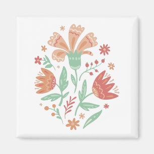 Wildflowers Square Sticker Magnet