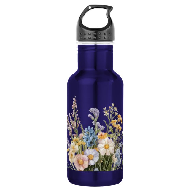 Wildflowers & Stainless Steel Water Bottle (Front)