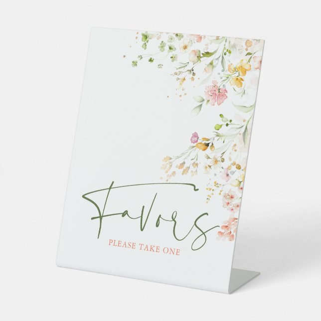 Wildflowers Summer Meadow Favours Sign (Front)