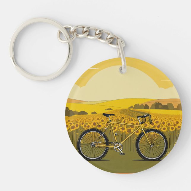 Wildflowers Sun  Key Ring (Front)