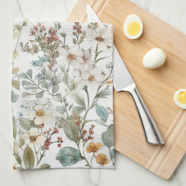 Wildflowers Tea Towel (Quarter Fold)