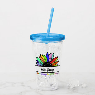 Wildflowers Teachers Appreciation, custom teacher Acrylic Tumbler