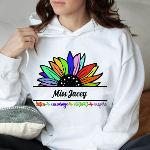 Wildflowers Teachers Appreciation, custom teacher  Hoodie