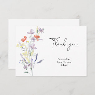Wildflowers thank you baby shower