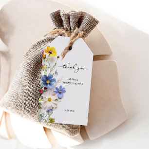 Wildflowers Thank You Bridal Shower Gift Tags