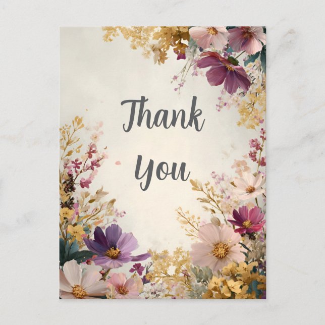 Wildflowers Thank You Card (Front)