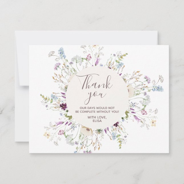 Wildflowers Thank you card (Front)