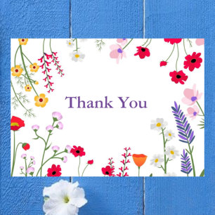 Wildflowers thank you  card