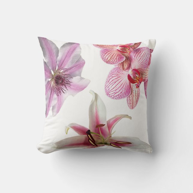  'Wildflowers' Throw Pillow (Front)