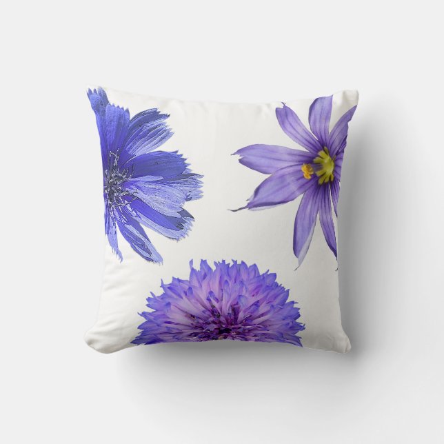  'Wildflowers' Throw Pillow (Front)