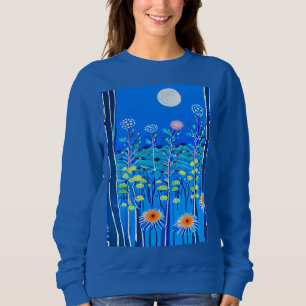 Wildflowers under a Full Moon Sweatshirt