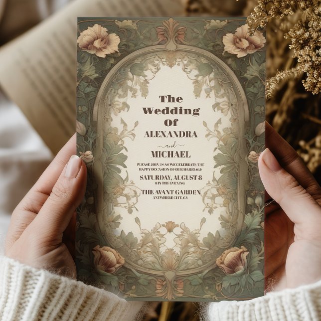 Wildflowers Vintage Wedding Invitation  (Creator Uploaded)