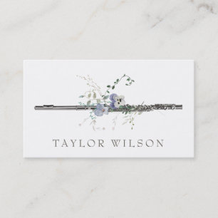 wildflowers violet flute teacher business card