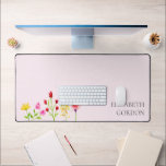 Wildflowers Watercolor Floral Boho Chic Modern Desk Mat<br><div class="desc">Watercolor wildlfowers pattern desk mat. Designed and illustrated by Kristine Lee www.kristineleedesigns.com</div>