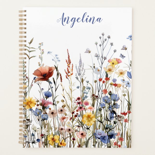 Wildflowers Watercolor Undated Planner (Front)