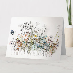 Wildflowers - Watercolour Card