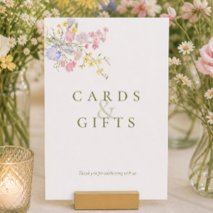 Wildflowers Wedding Cards Gifts Tabletop Signs