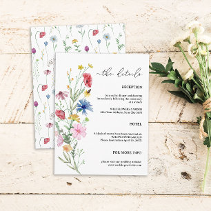 Wildflowers Wedding Enclosure Card