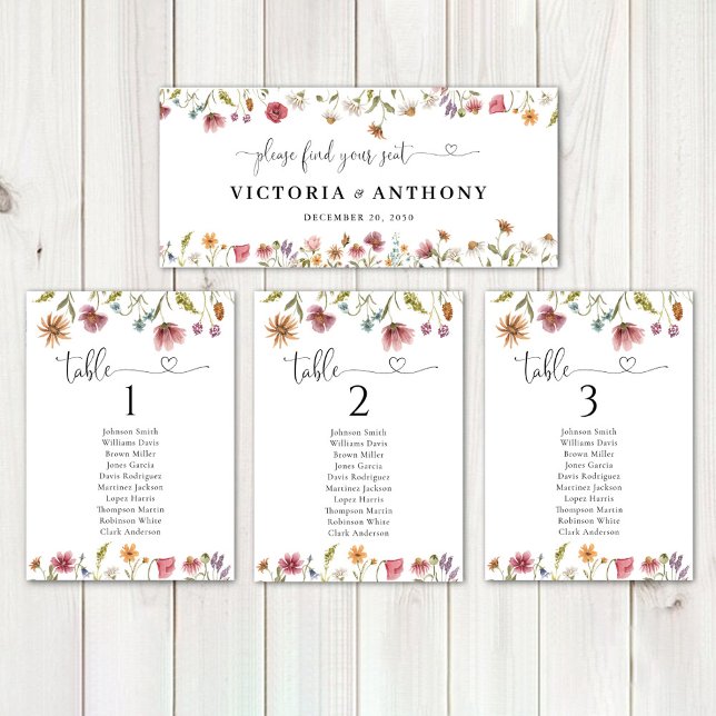 Wildflowers Wedding Head Table Sign (Creator Uploaded)