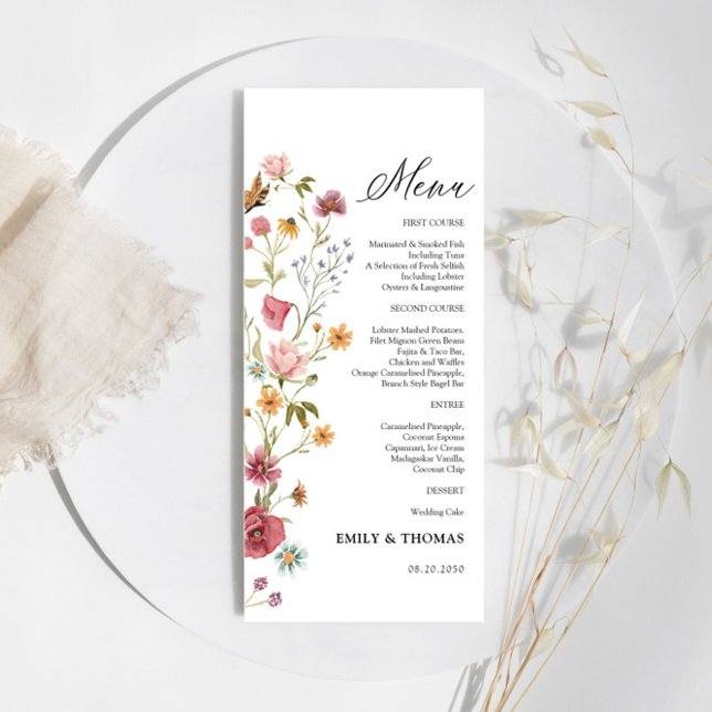 Wildflowers Wedding Menu (Creator Uploaded)