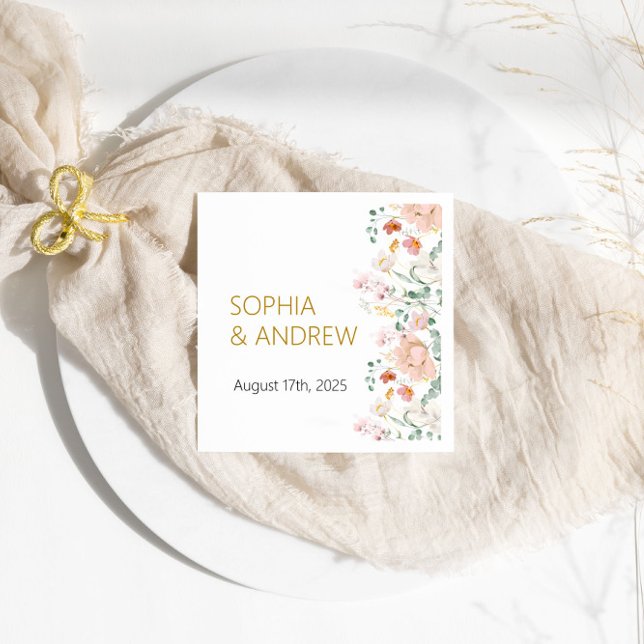 Wildflowers Wedding Napkins (Creator Uploaded)