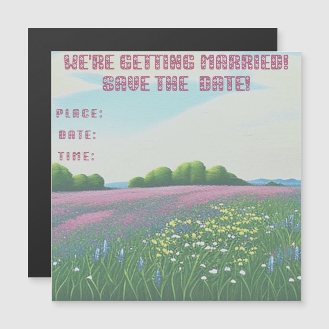 Wildflowers Wedding Painting Invitation (Front/Back)