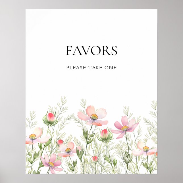 Wildflowers Wedding Poster (Front)