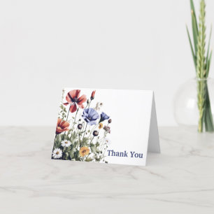 Wildflowers Wedding Thank You Card