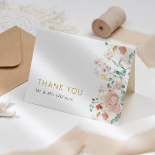 Wildflowers  Wedding Thank You Card
