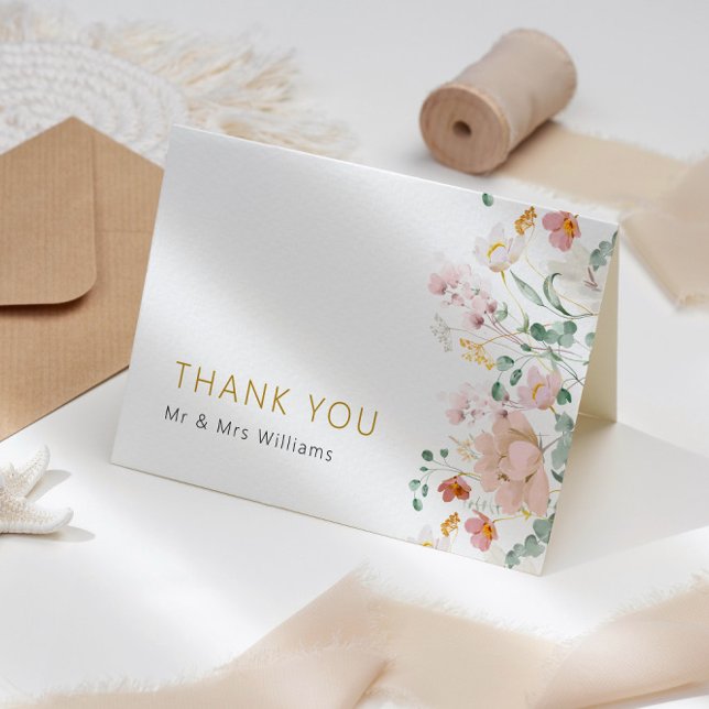 Wildflowers  Wedding Thank You Card (Creator Uploaded)