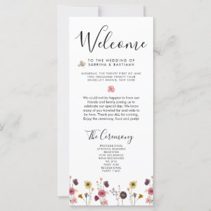 🌸 💍 Wildflowers Wedding Welcome Program