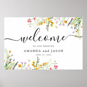 Wildflowers Wedding  Welcome Sign