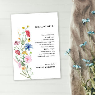 Wildflowers Wedding Wishing Well Enclosure Card