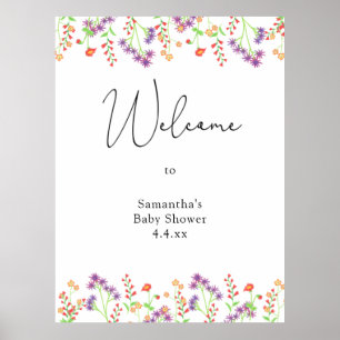 Wildflowers Welcome Poster