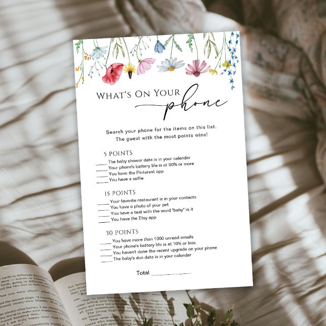 Wildflowers What's on Your Phone Baby Game (Creator Uploaded)