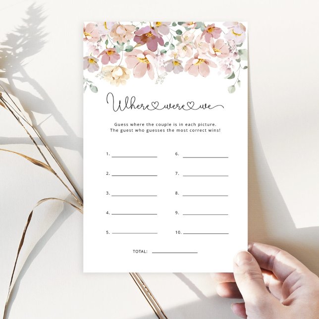 Wildflowers Where were we bridal shower game (Creator Uploaded)