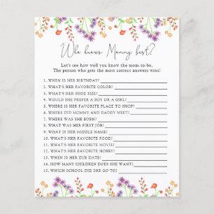 Wildflowers Who knows MOMMY best