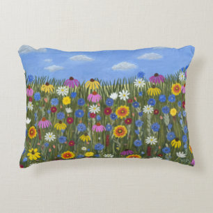Wildflowers with Daisies Decorative Cushion