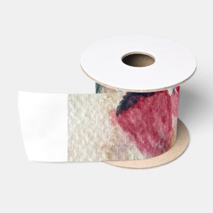 Wildflowers with poppies satin ribbon