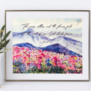 Wildflowers, Words of God stands Poster