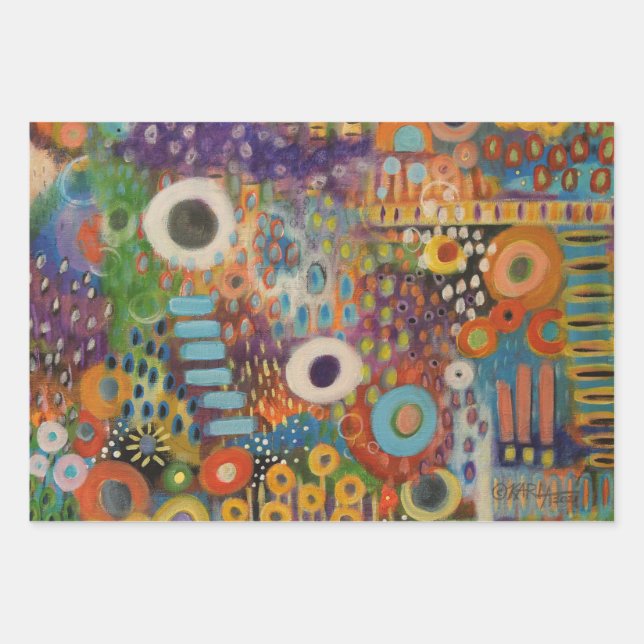 Wildflowers  wrapping paper sheet (Front)