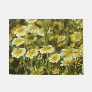Wildflowers Yellow and White Sunflowers Doormat