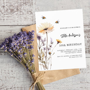 Wildflowers yellow purple budget birthday