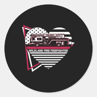 Wildland Fire Firefighter Wildland Fire Firefighte Classic Round Sticker