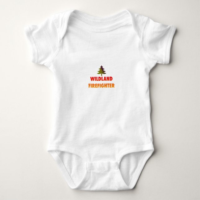 Wildland Firefighter with Tree Baby Bodysuit (Front)