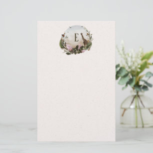 Wildlfe with Giraffe Monogram Stationery