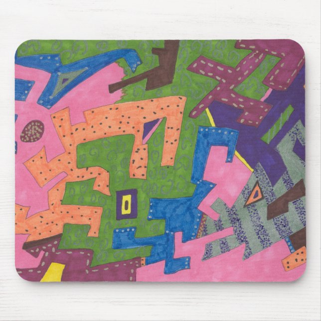 "WildLife" Abstract Art Mouse Pad (Front)