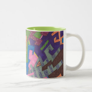 "WildLife" Abstract Art Two-Tone Coffee Mug